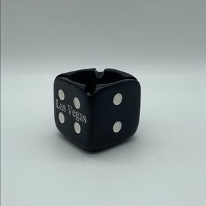 Las Vegas Dice Shaped Ashtray Black